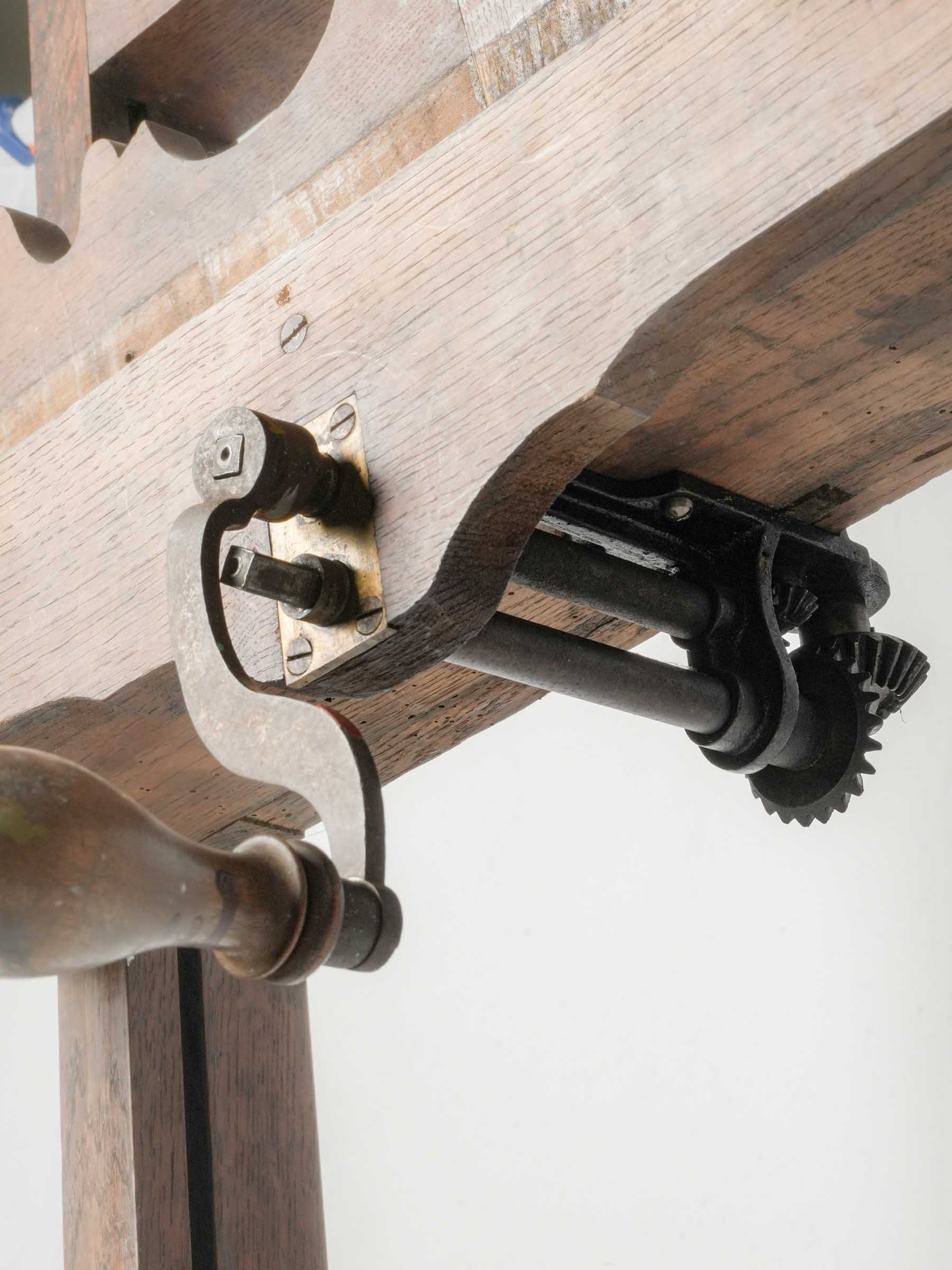 Remarkable 19th Century Artist's Easel w/ Dual Crank Adjustment Mechan