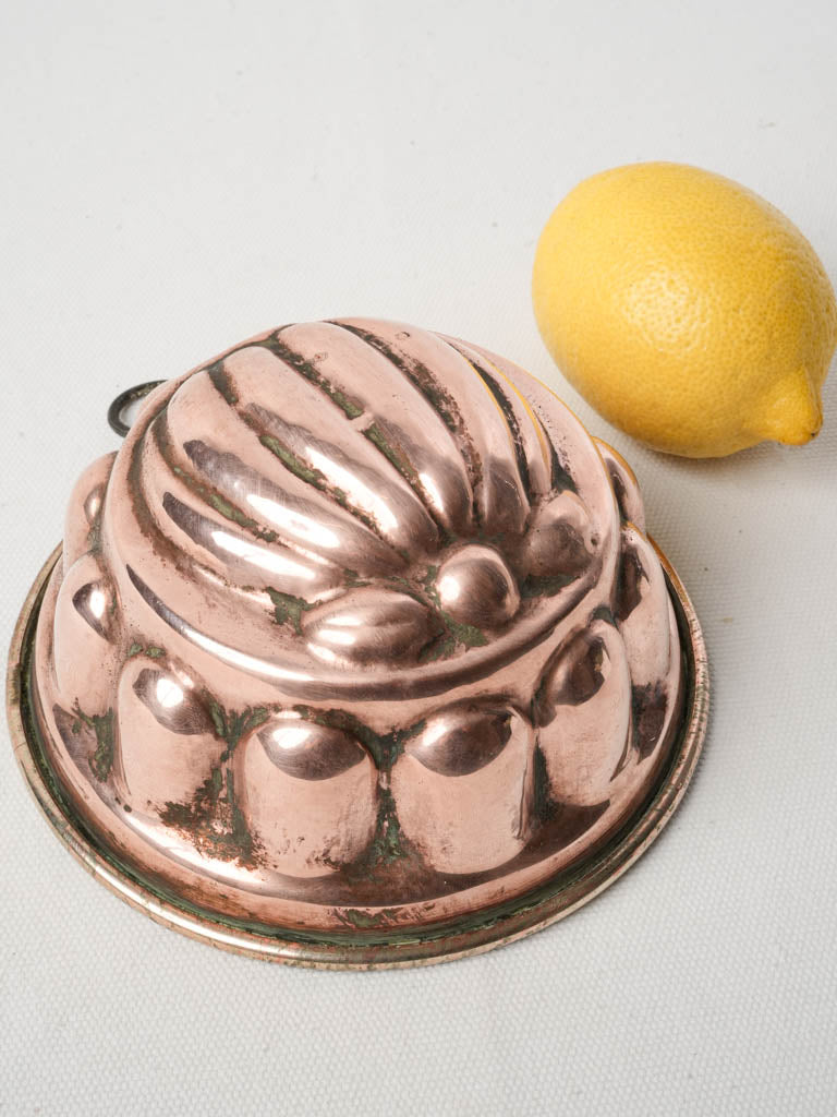 Antique French copper dessert mold  