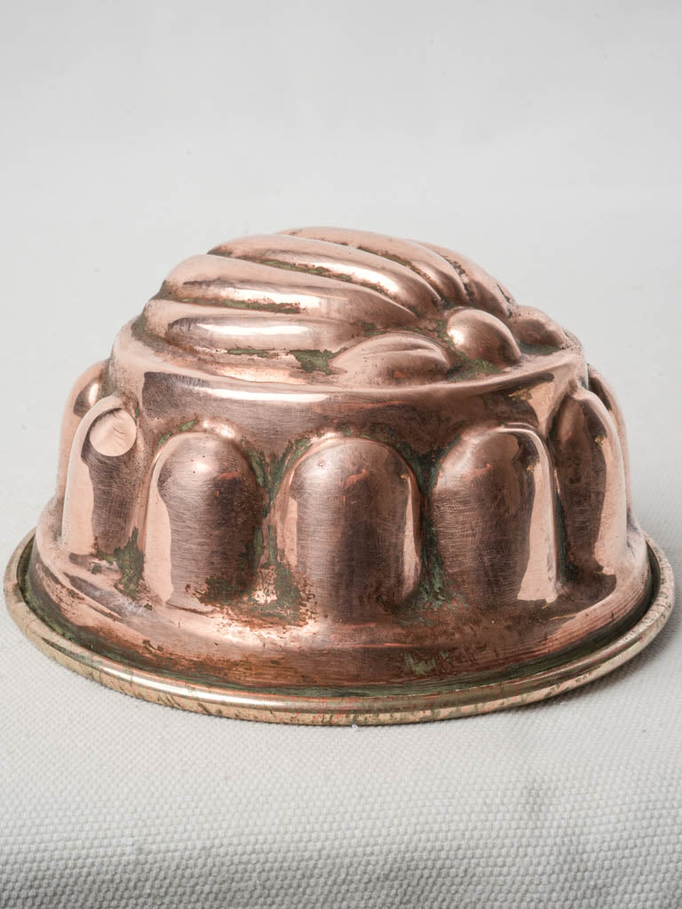 Aged copper embossed design mold  