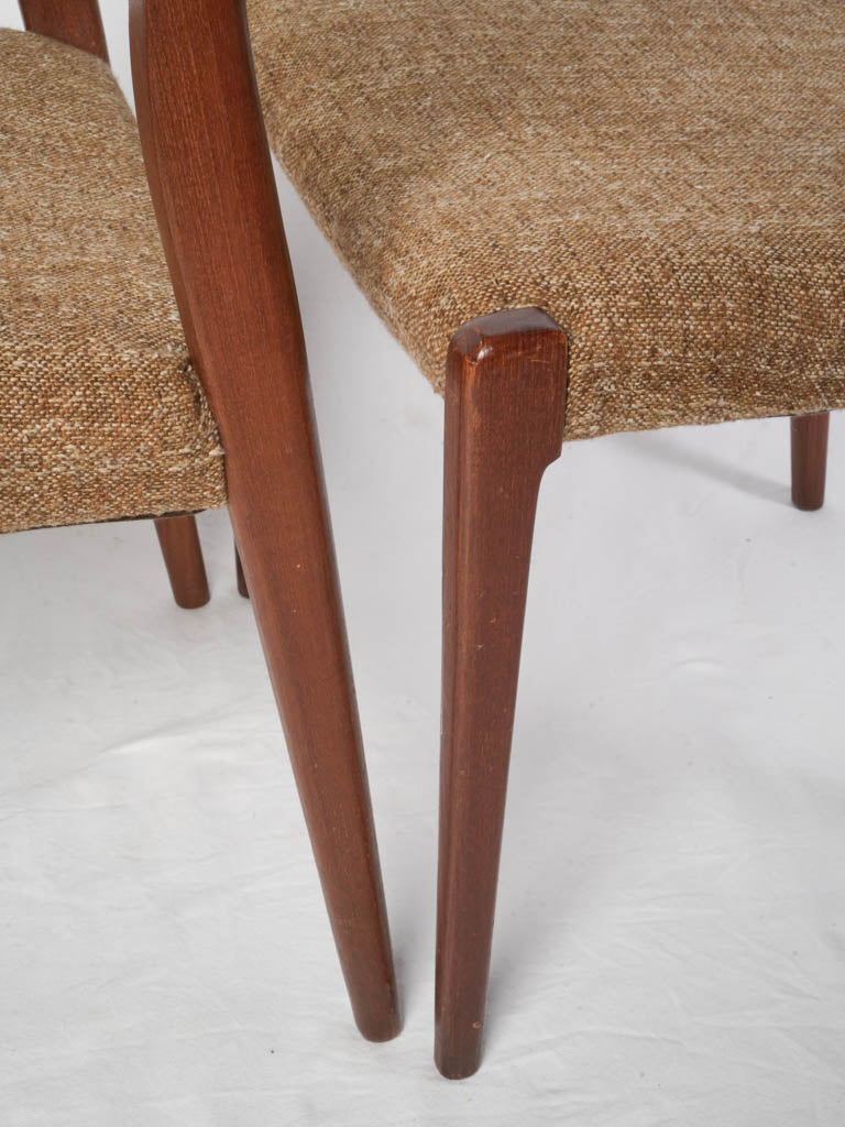 1960s reupholstered teak chairs