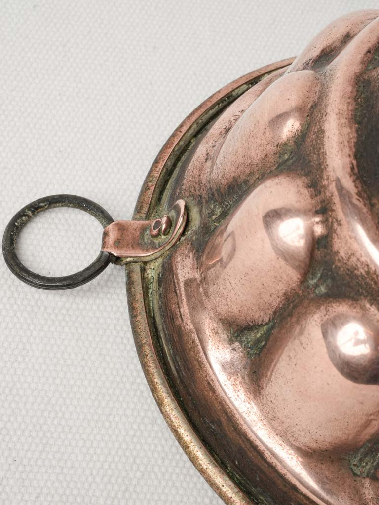 Time-patinaed copper decorative piece  