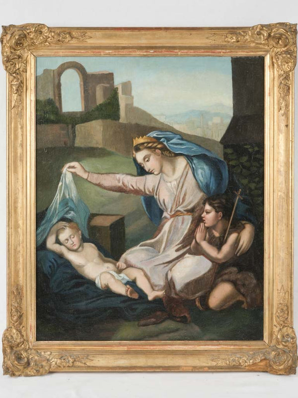 Exquisite 18th-century oil religious painting