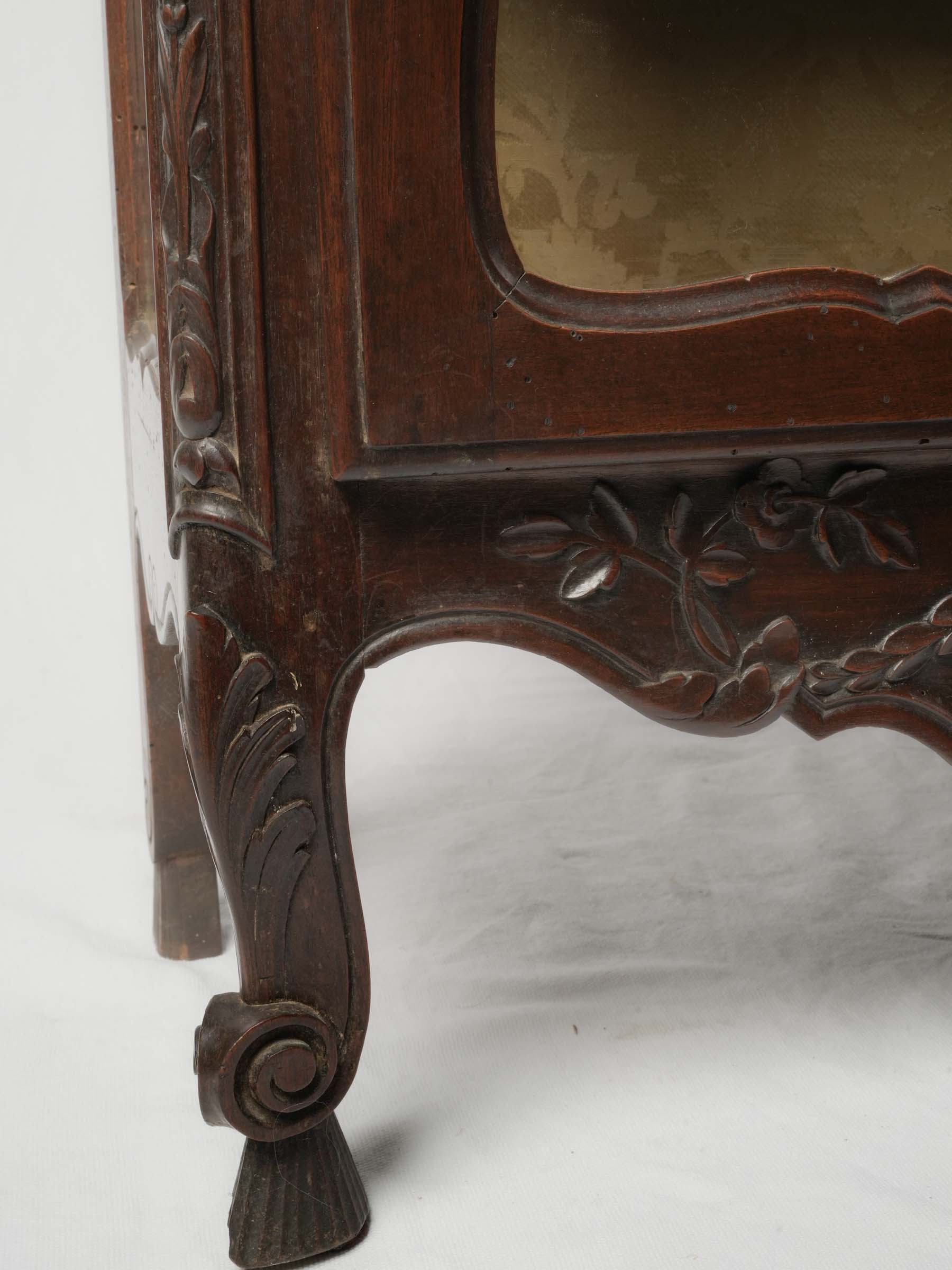 Glazed walnut display case  