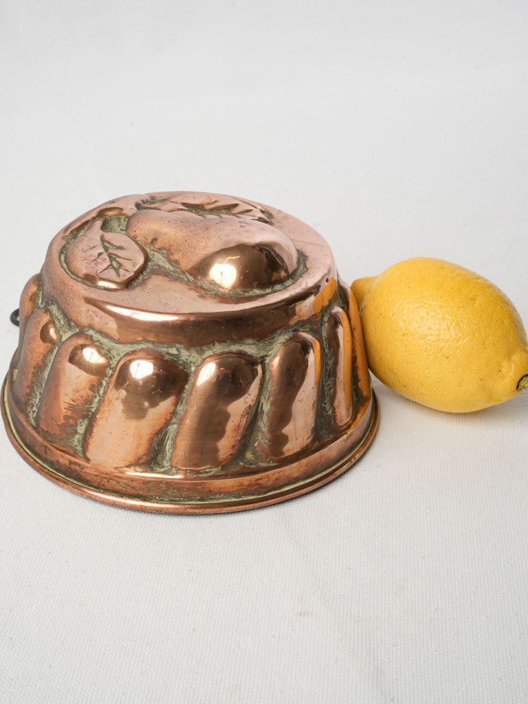 Vintage gadrooned copper kitchenware  
