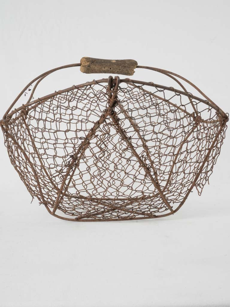 Versatile, timeworn vegetable gathering basket
