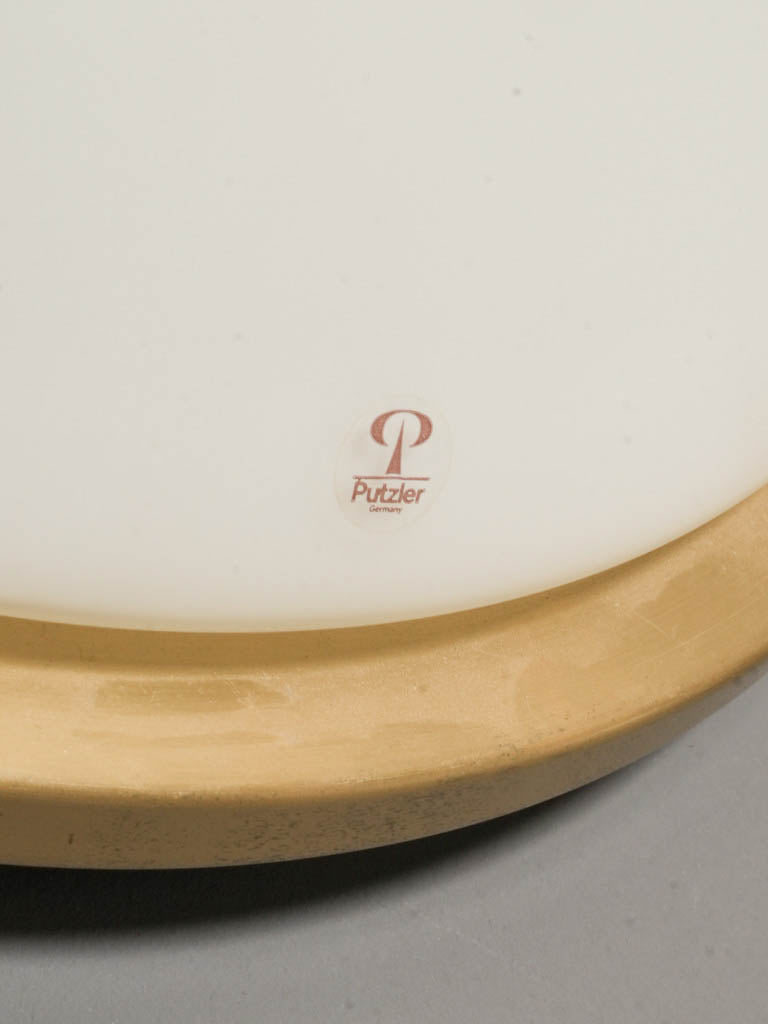 Satin brass porthole ceiling lamp  
