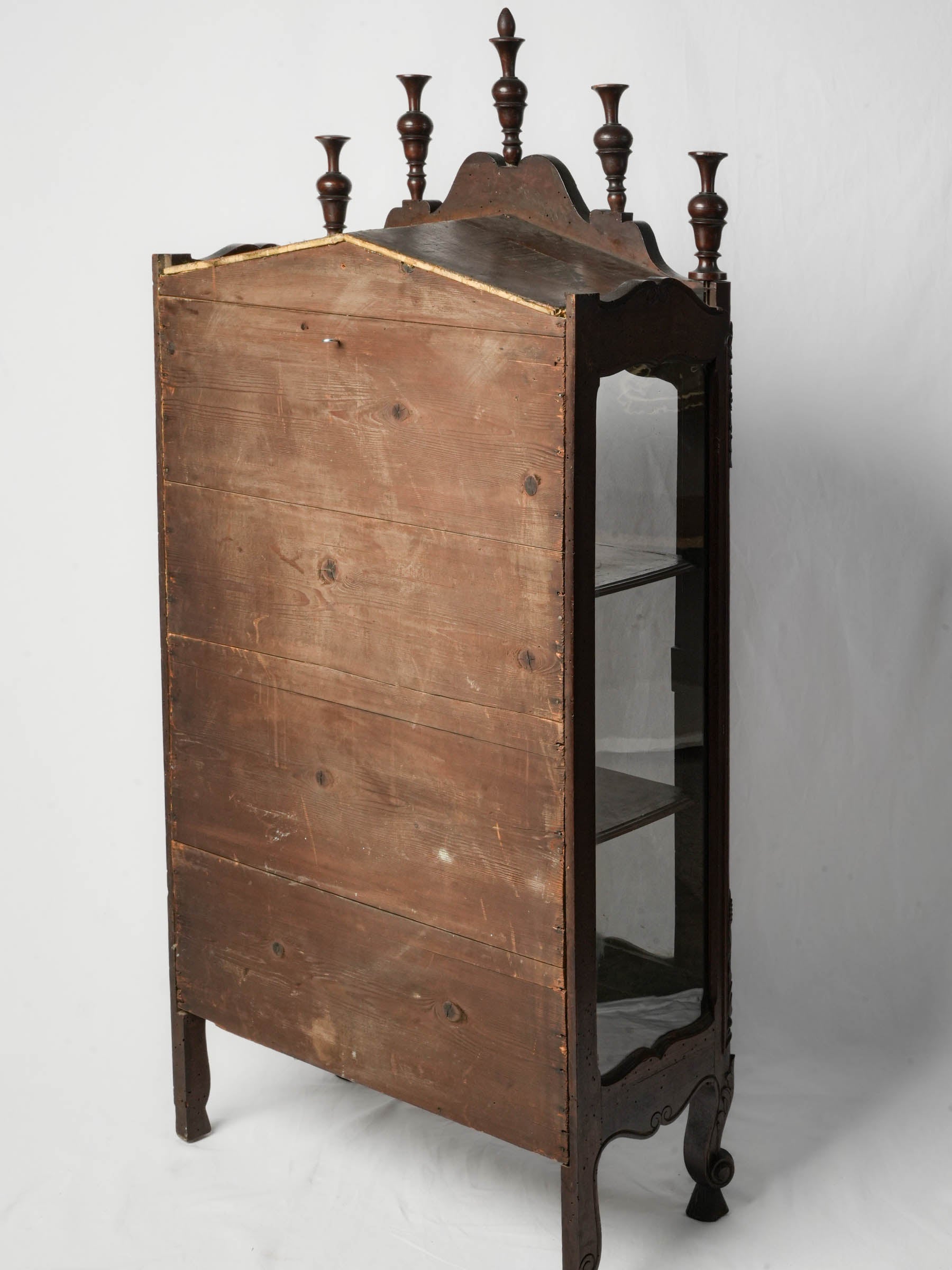 Authentic French walnut vitrine  