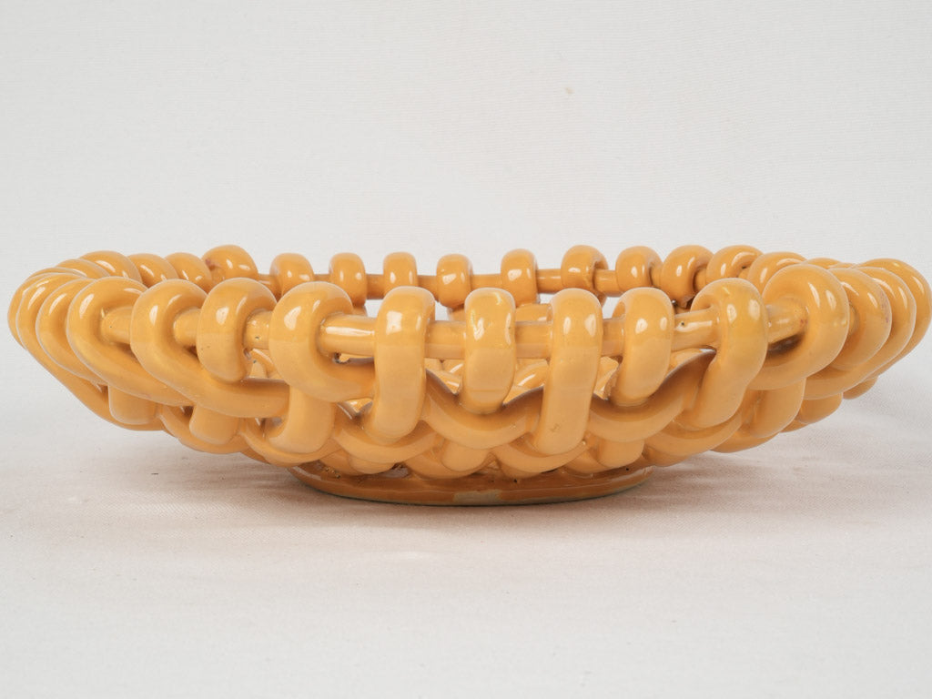 Vallauris Handcrafted Orange Glazed Bowl