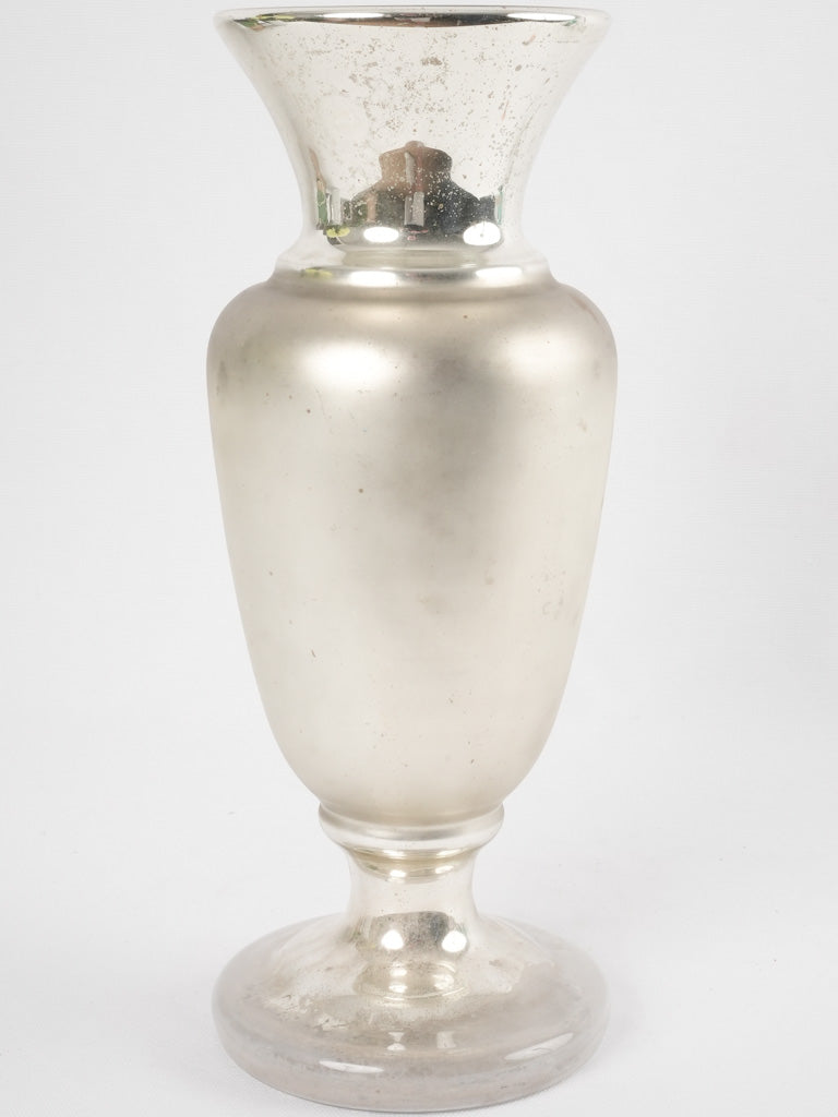 Antique mercury glass vase 14½"