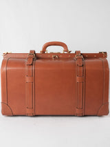 Tan leather Lancel suitcase 1960s - 24"