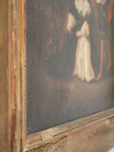 Noble 19th-century oil scene in gilded frame