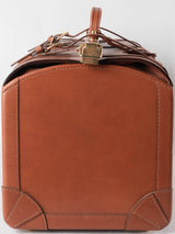Tan leather Lancel suitcase 1960s - 24"