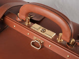 Tan leather Lancel suitcase 1960s - 24"