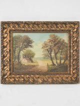 Rustic French countryside landscape painting