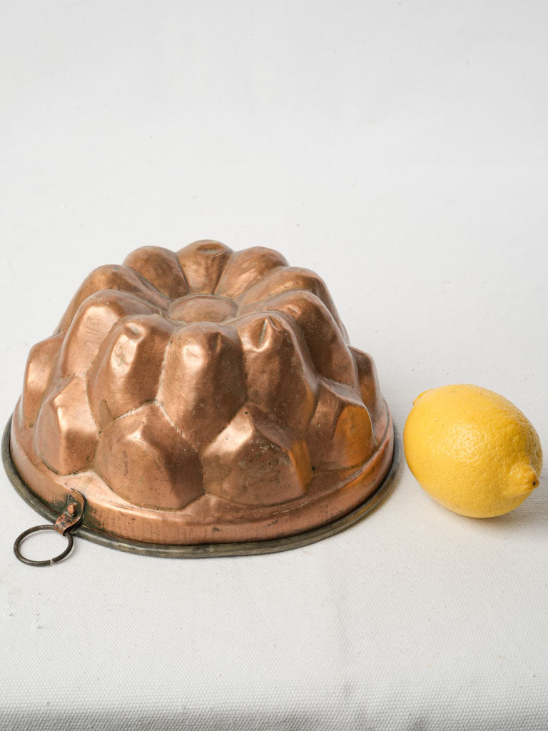 Antique French copper cake mold  