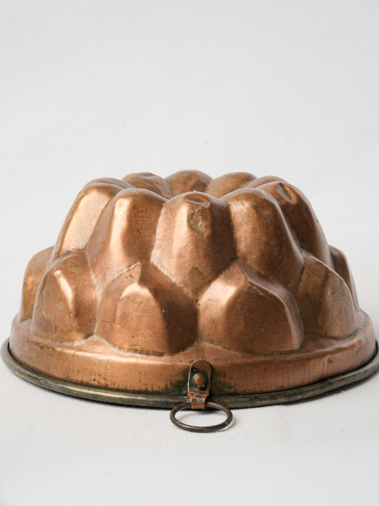 Decorative lobed copper baking mold  