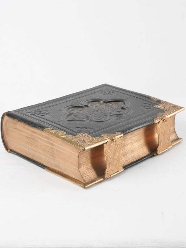 Antique leather-bound English Bible