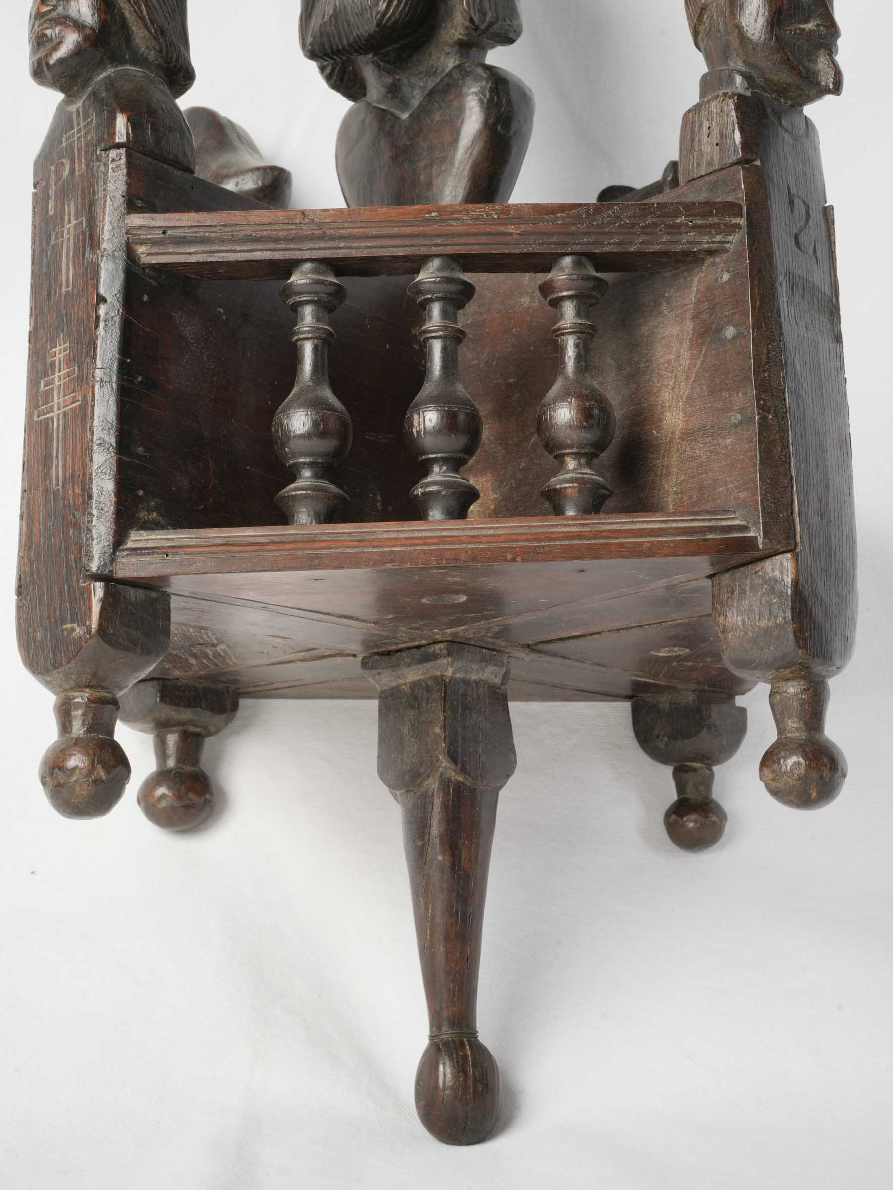 Remarkable Breton Folk Art Hanging Cutlery Holder, Late 19th Century - 28" x 13¾"
