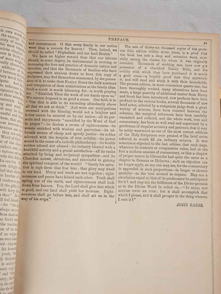 19th century English family bible 13"