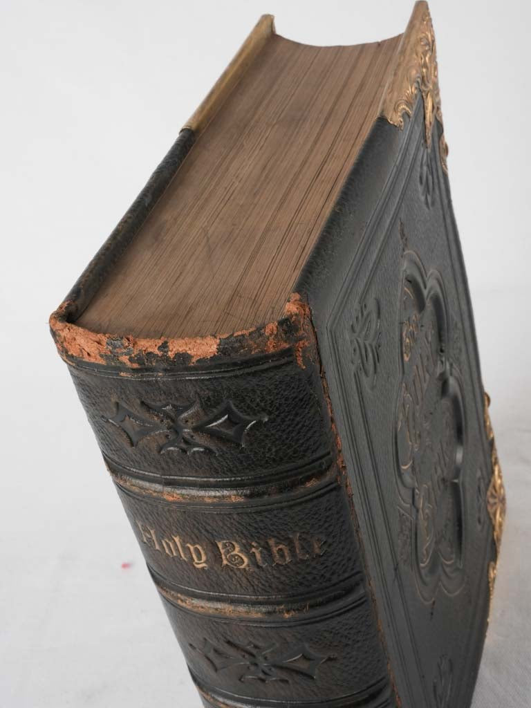 19th century English family bible 13"
