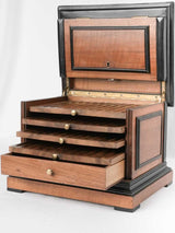 Napoleon III cigar box w/ drawers 9½"