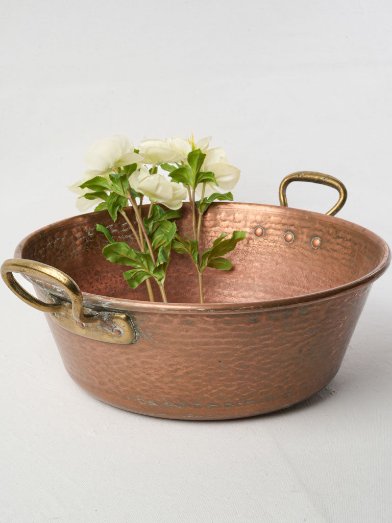 Vintage copper jam basin