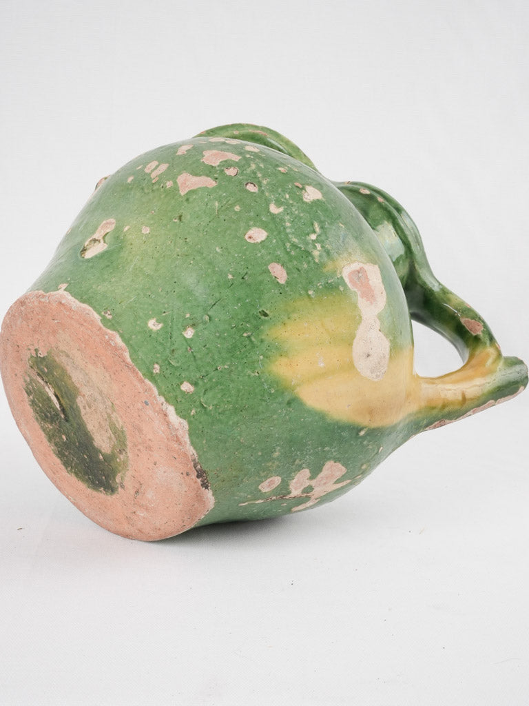Green Antique French Orjol Cruche - medium 12¼"