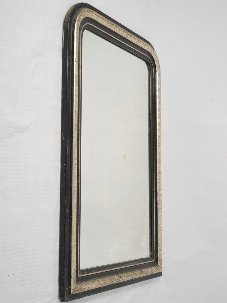 Historical black-etched antique mirror