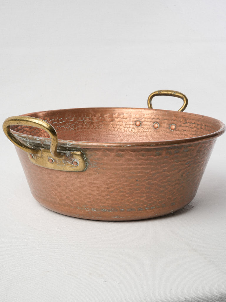 Patinated copper decorative basin