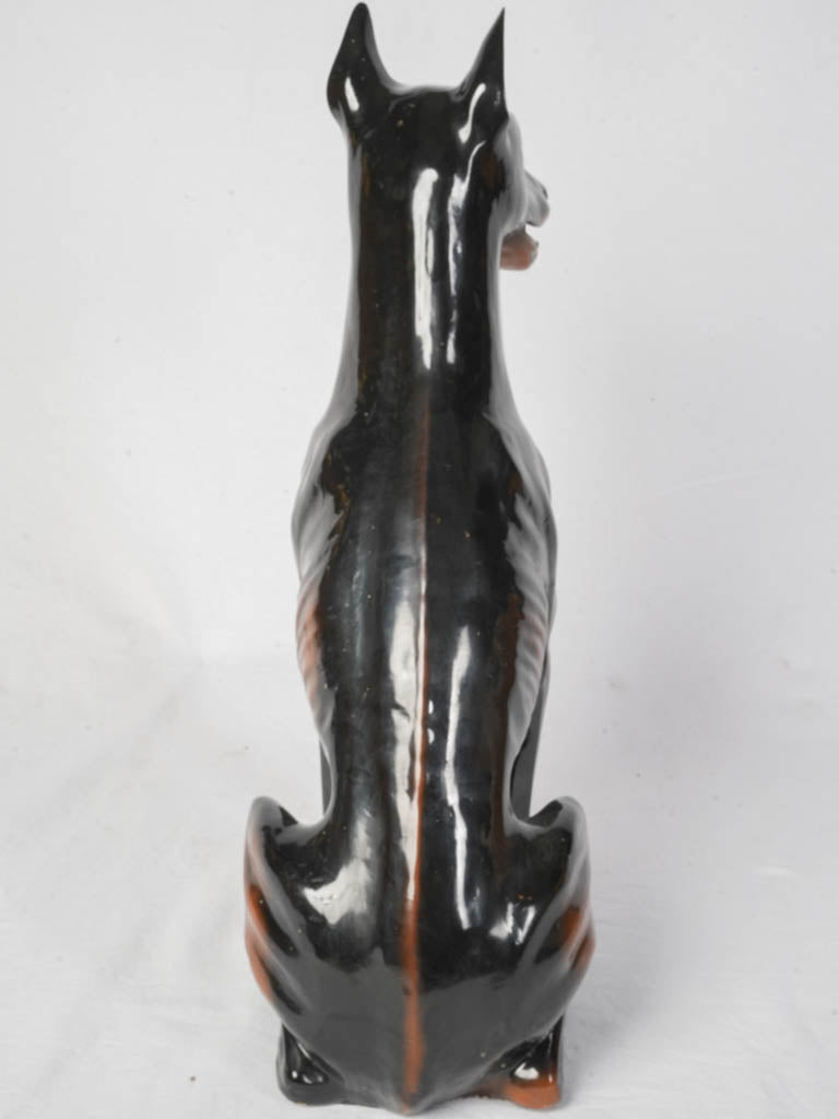 Dramatic Black Glazed Sculpture