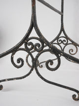 Antique French garden table with pierced clover-shaped design