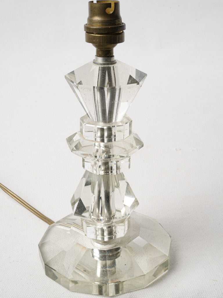 Elegant 1960s French crystal lamp