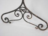Antique French garden table with pierced clover-shaped design