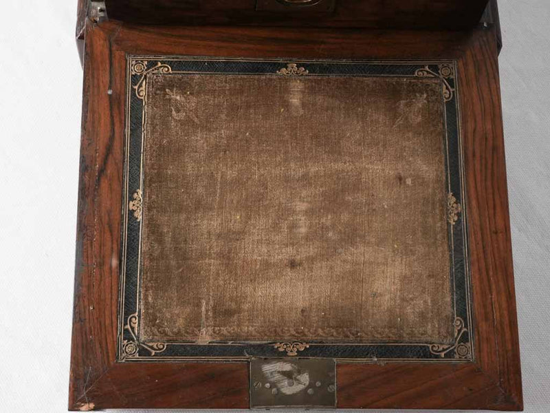 19th century English writing slope box - tall 15¾"