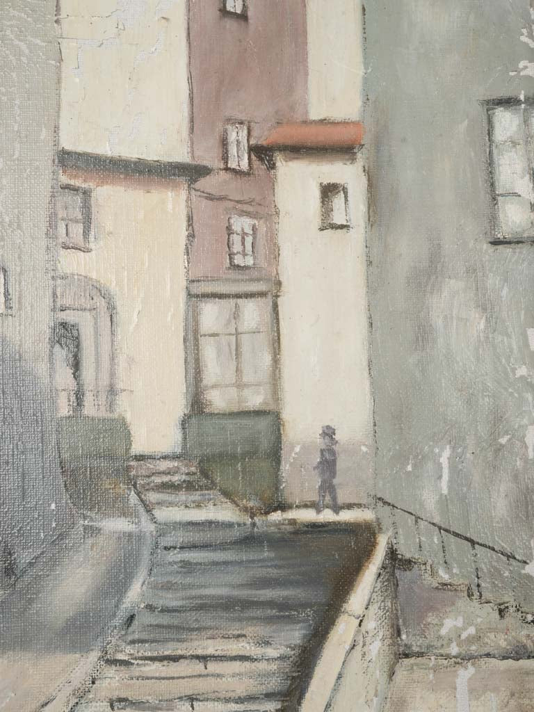 Rustic French alleyway oil masterpiece