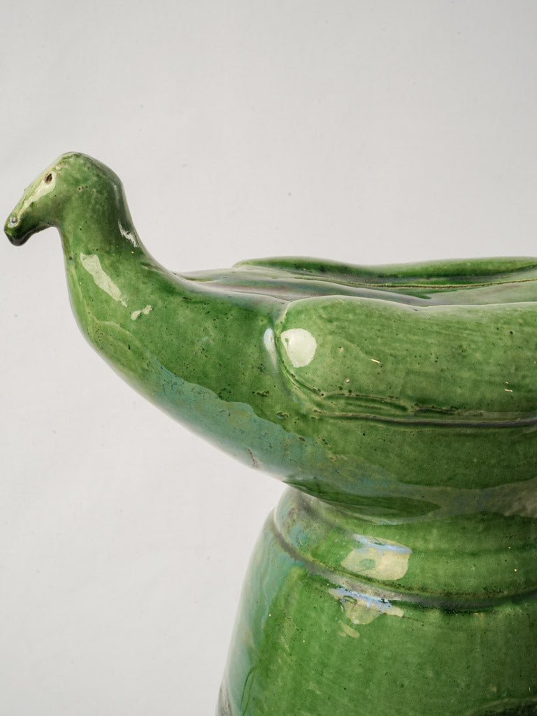 Artistic French pottery lightning rod