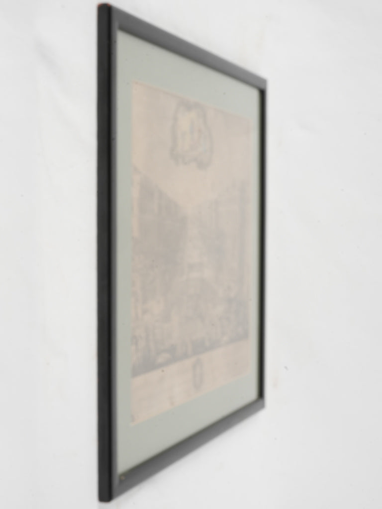 Intricate historical document engraving