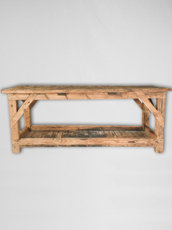 Rustic 19th-century French workshop table