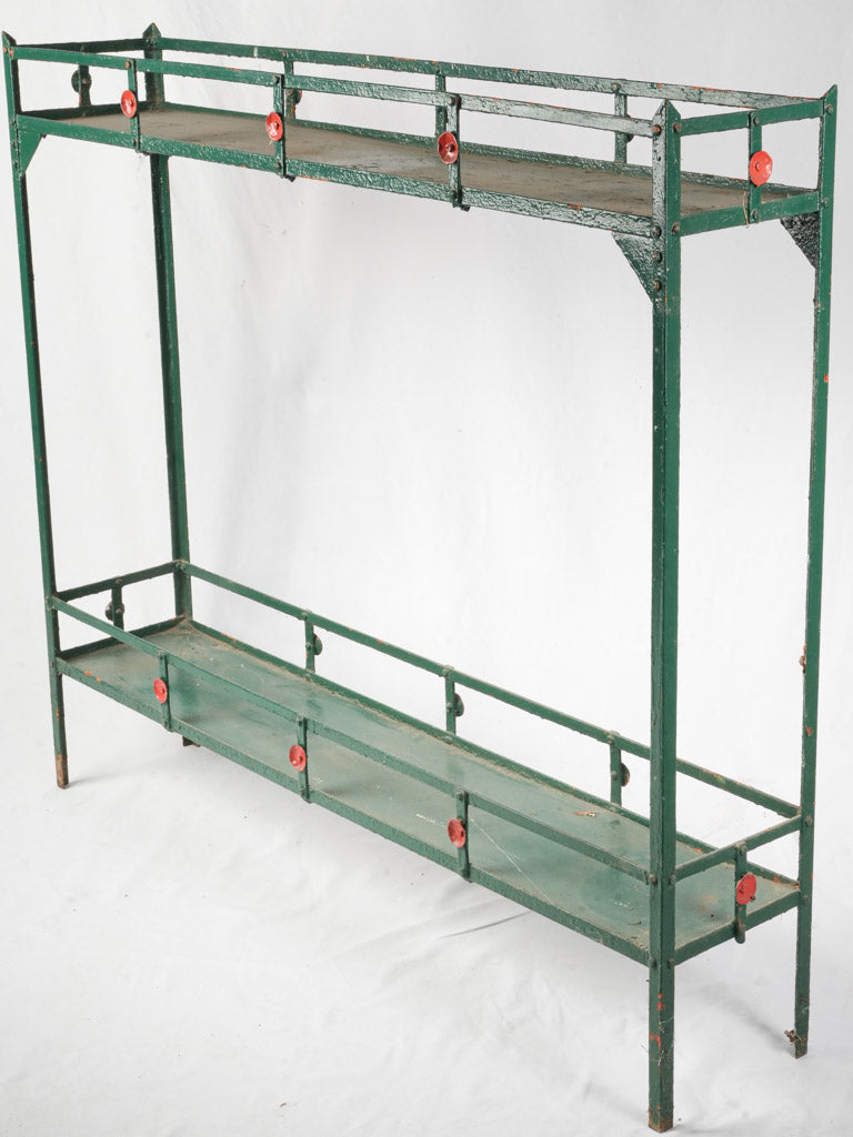 Tall French Two-Tier Metal Plant Stand, 1930s–1940s
