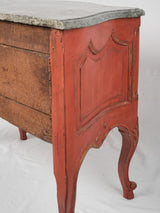 Acanthus adorned Provencal red commode