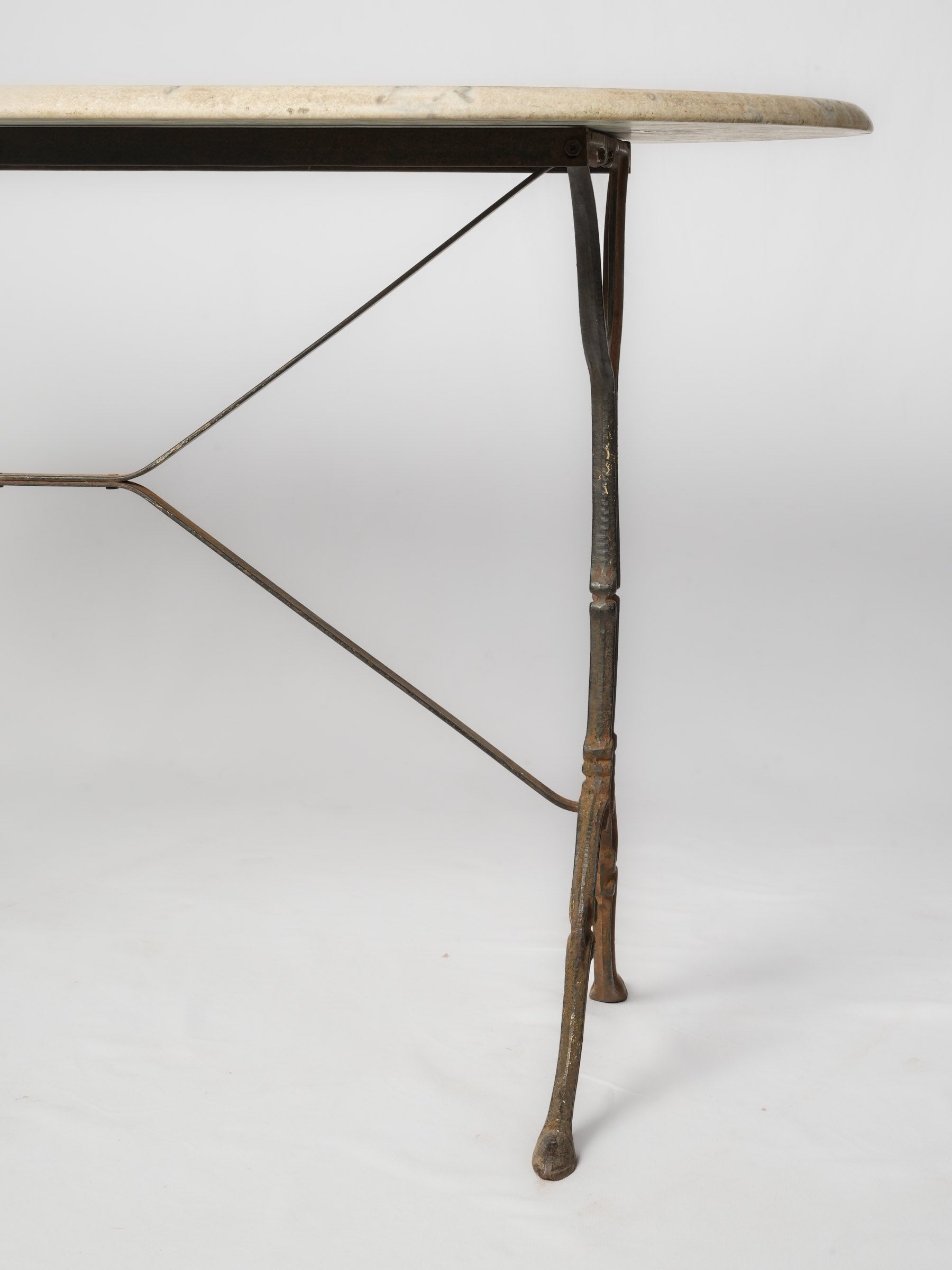 Classic slender-proportioned café table    