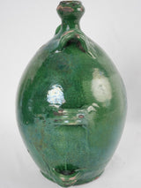 Antique French green Conscience pot - large 15"