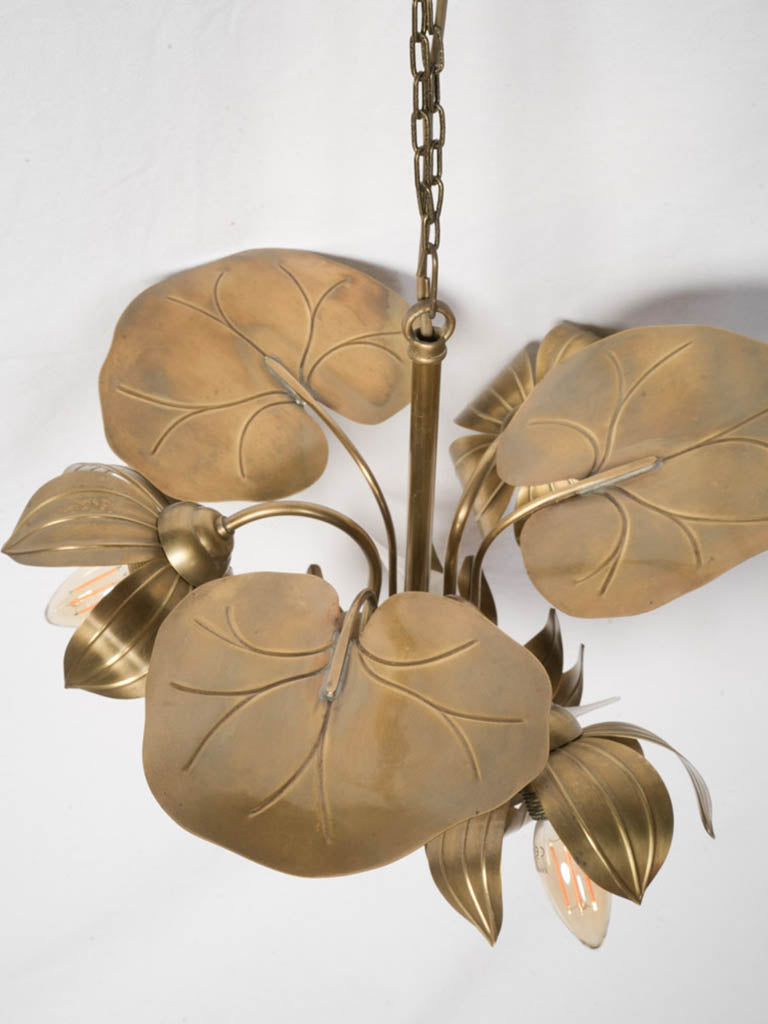 Elegant vintage brass chandelier