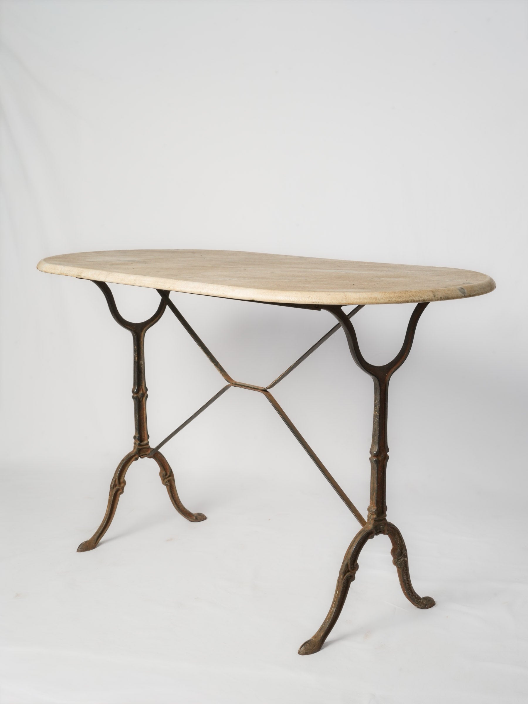 Timeless marble-top bistro table  