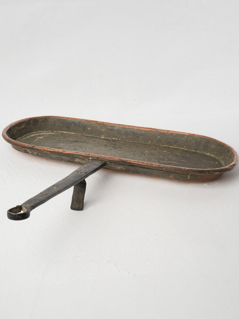 Antique rustic copper dripping pan  