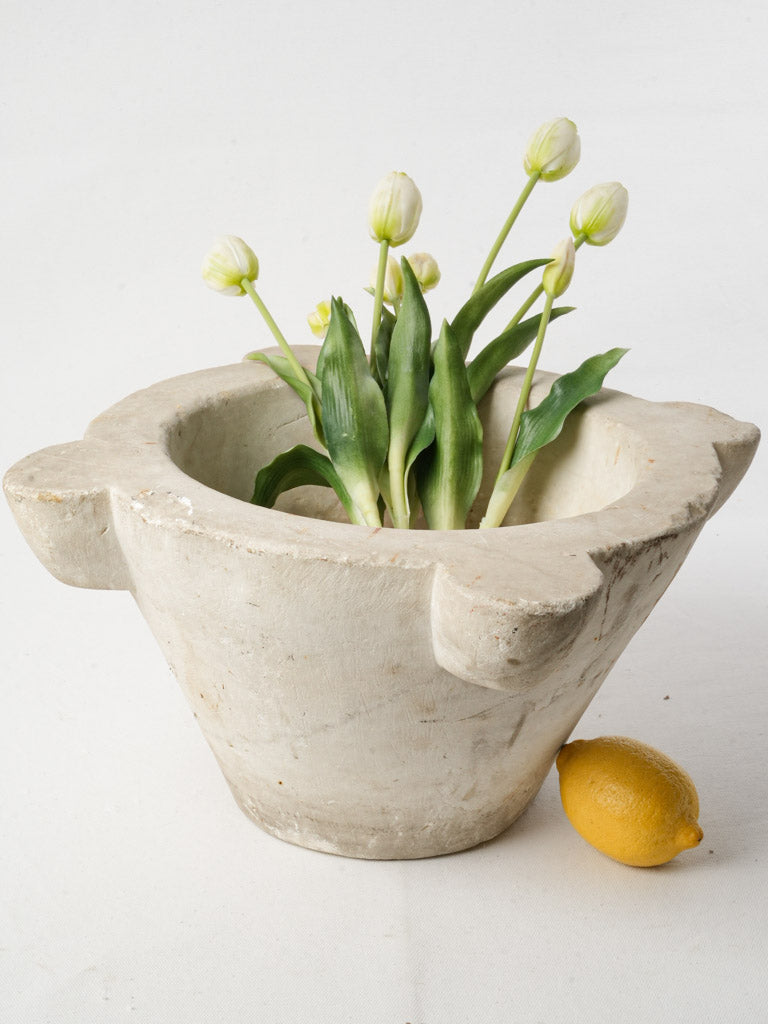 Antique Carrara Marble Mortar