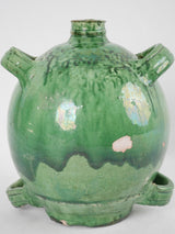 Antique French conscience jug - green 9¾"