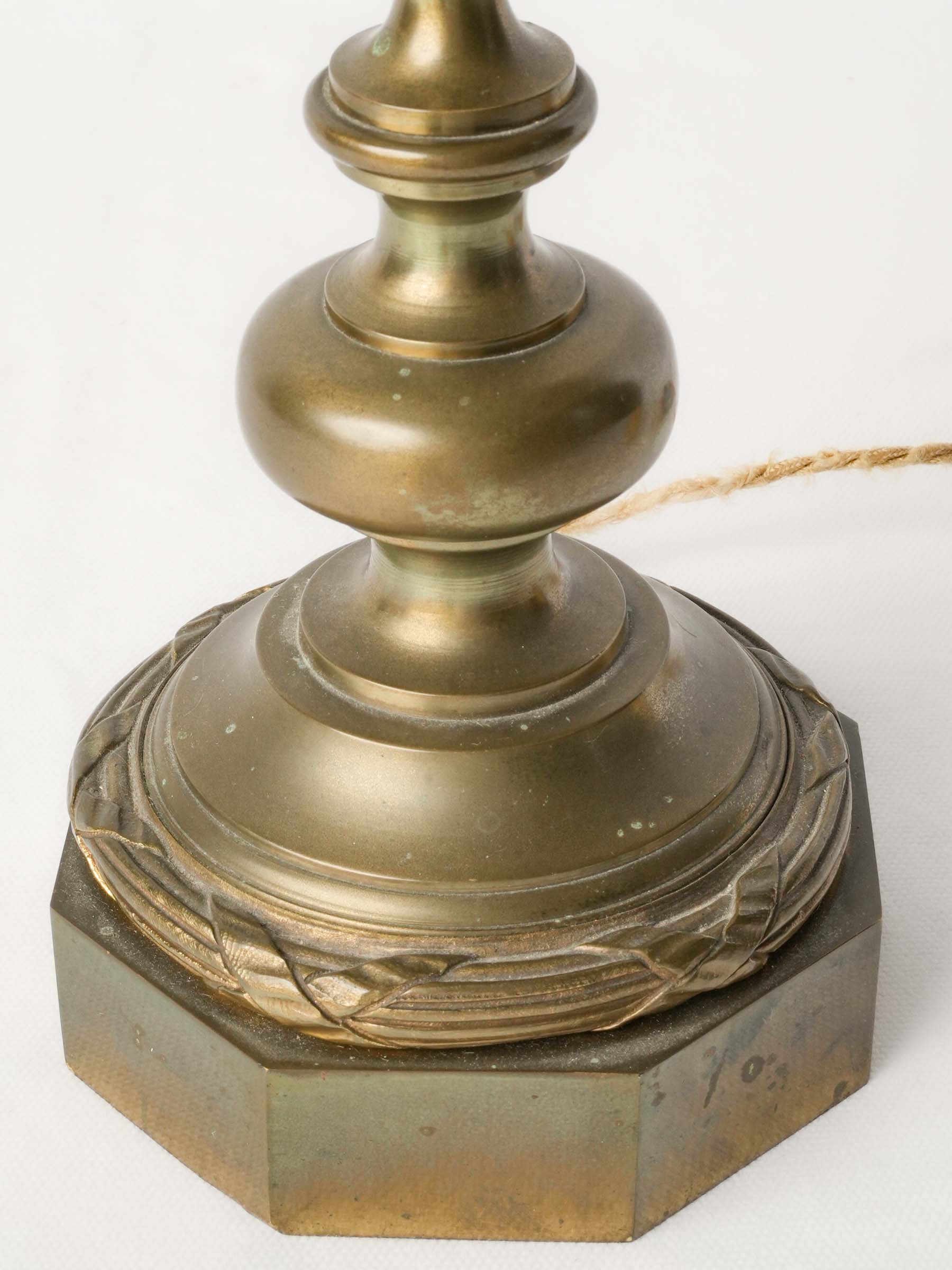 French Gilt-Bronze Palm Tree Table Lamp w/ Central Egg Form, Att. to Maison Charles c. 1960s - 23¾"