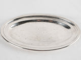 2 silver platters - round & oval - Boulenger 13"