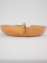 Art Deco fruit bowl w/ ocher glaze 15"